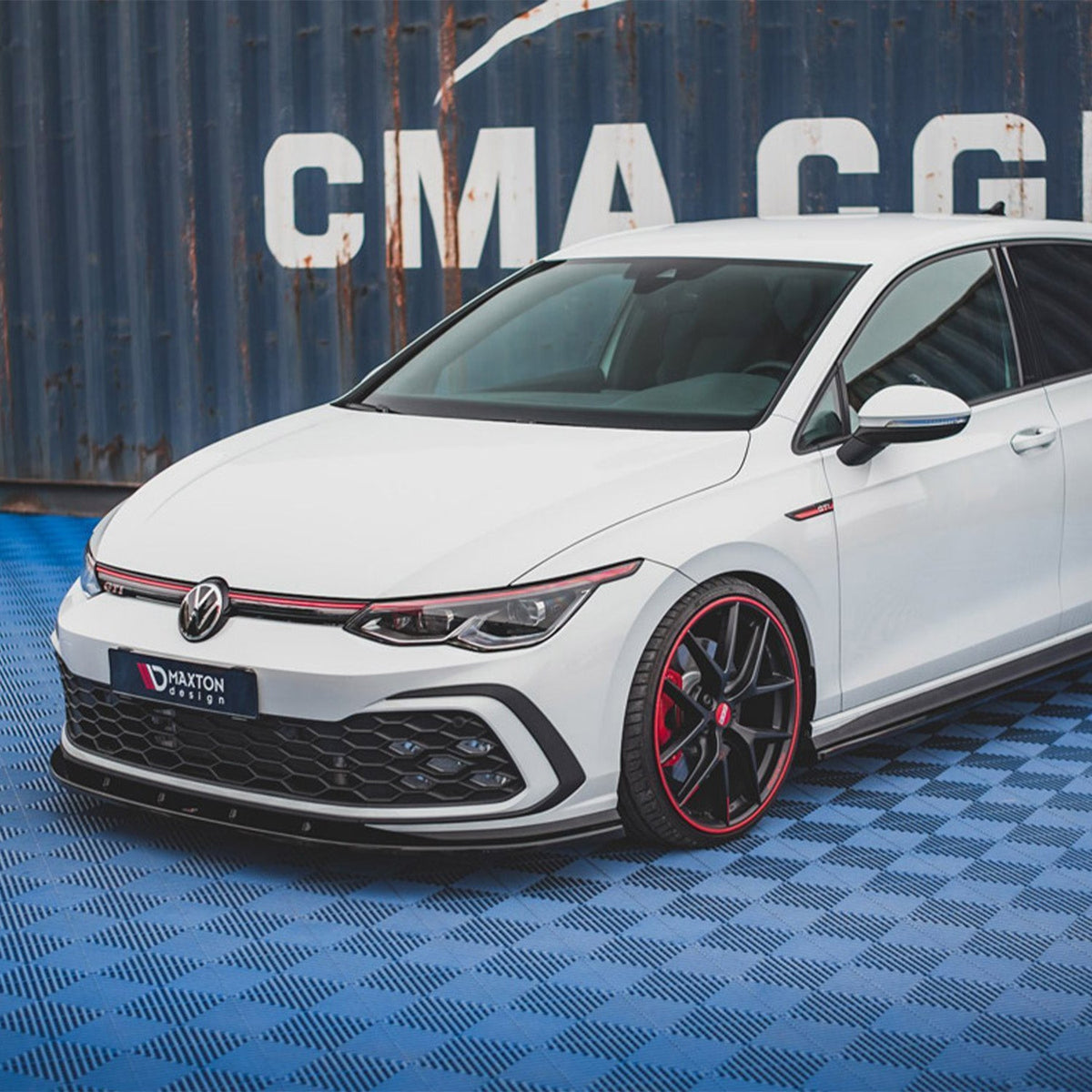 Maxton Design Volkswagen Golf GTI/R-Line Front Splitter In Gloss Black (Mk8)