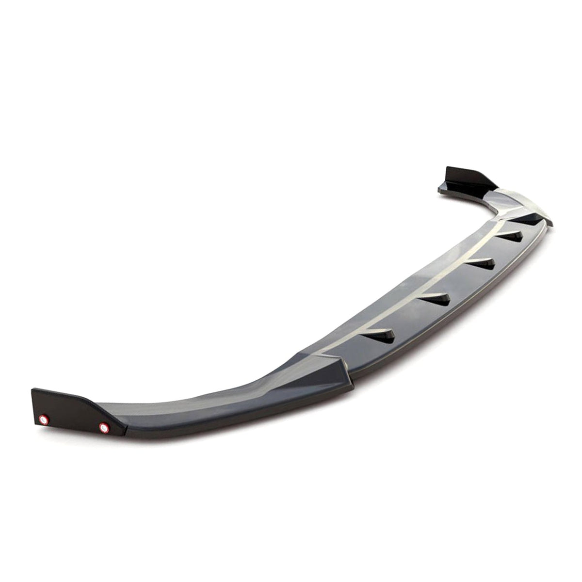 Maxton Design Volkswagen Golf GTI/R-Line V3 Front Splitter With Flaps In Gloss Black (Mk8)