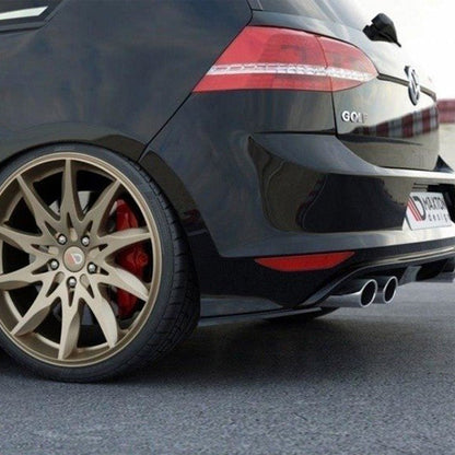Maxton Design Volkswagen Golf R Rear Side Splitters In Gloss Black (Mk7)