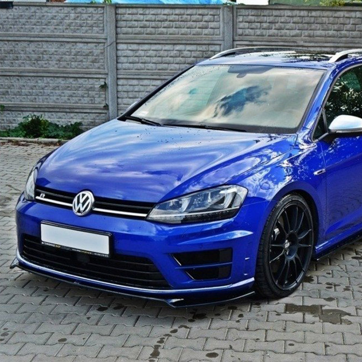 Maxton Design Volkswagen Golf R V2 Front Splitter In Gloss Black (Mk7)