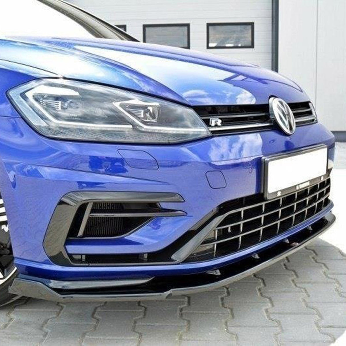 Maxton Design Volkswagen Golf R V1 Front Splitter In Gloss Black (Mk7.5)