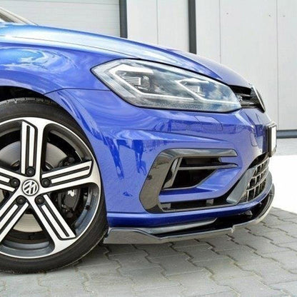 Maxton Design Volkswagen Golf R V1 Front Splitter In Gloss Black (Mk7.5)