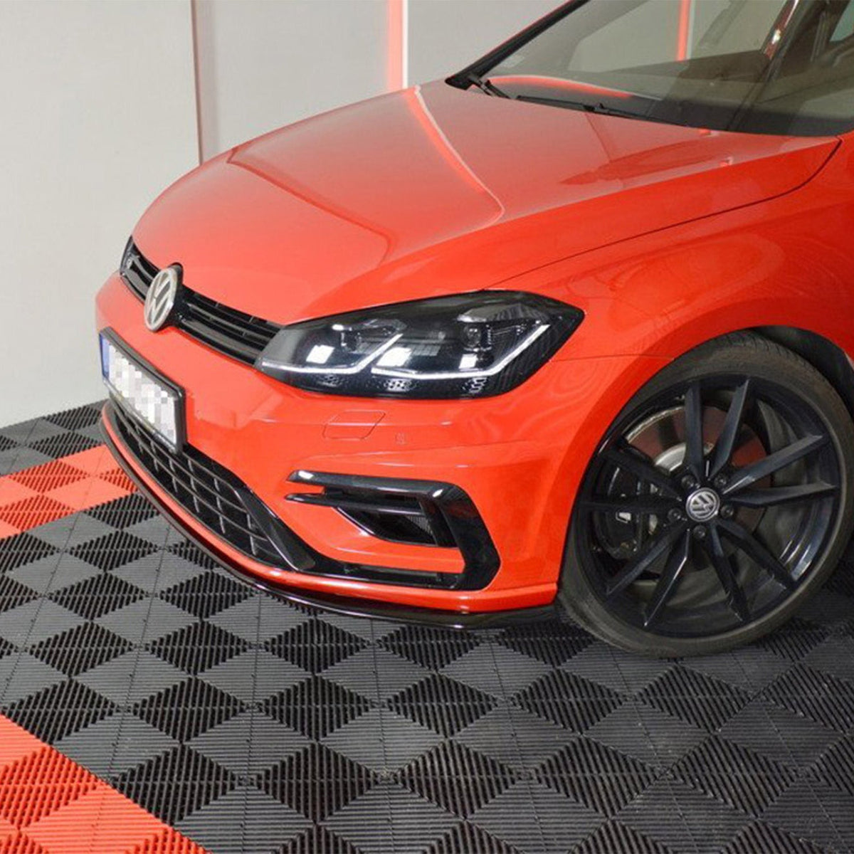 Maxton Design Volkswagen Golf R V7 Front Splitter In Gloss Black (Mk7.5)