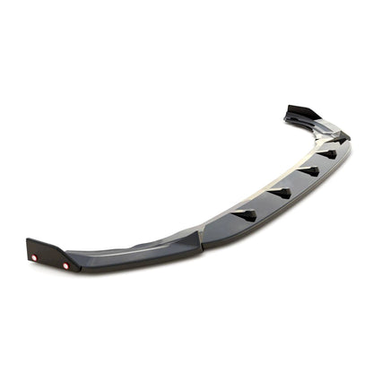 Maxton Design Volkswagen Golf R V2 Front Splitter With Flaps In Gloss Black (Mk8)