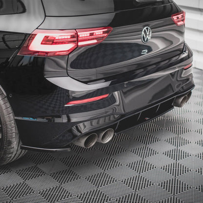 Maxton Design Volkswagen Golf R V1 Rear Side Splitters In Gloss Black (Mk8)
