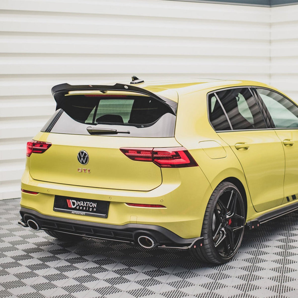 Maxton Design Volkswagen Golf R Performance/GTI Clubsport V1 Rear Spoiler Cap In Gloss Black (Mk8)