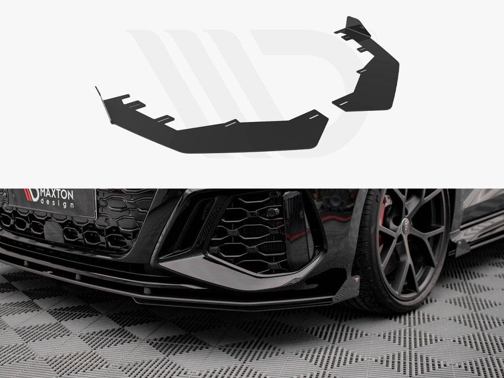 Maxton Front Flaps AUDI RS3 Sportback 8Y (2020-) in Black