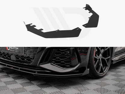 Maxton Front Flaps AUDI RS3 Sportback 8Y (2020-) in Black