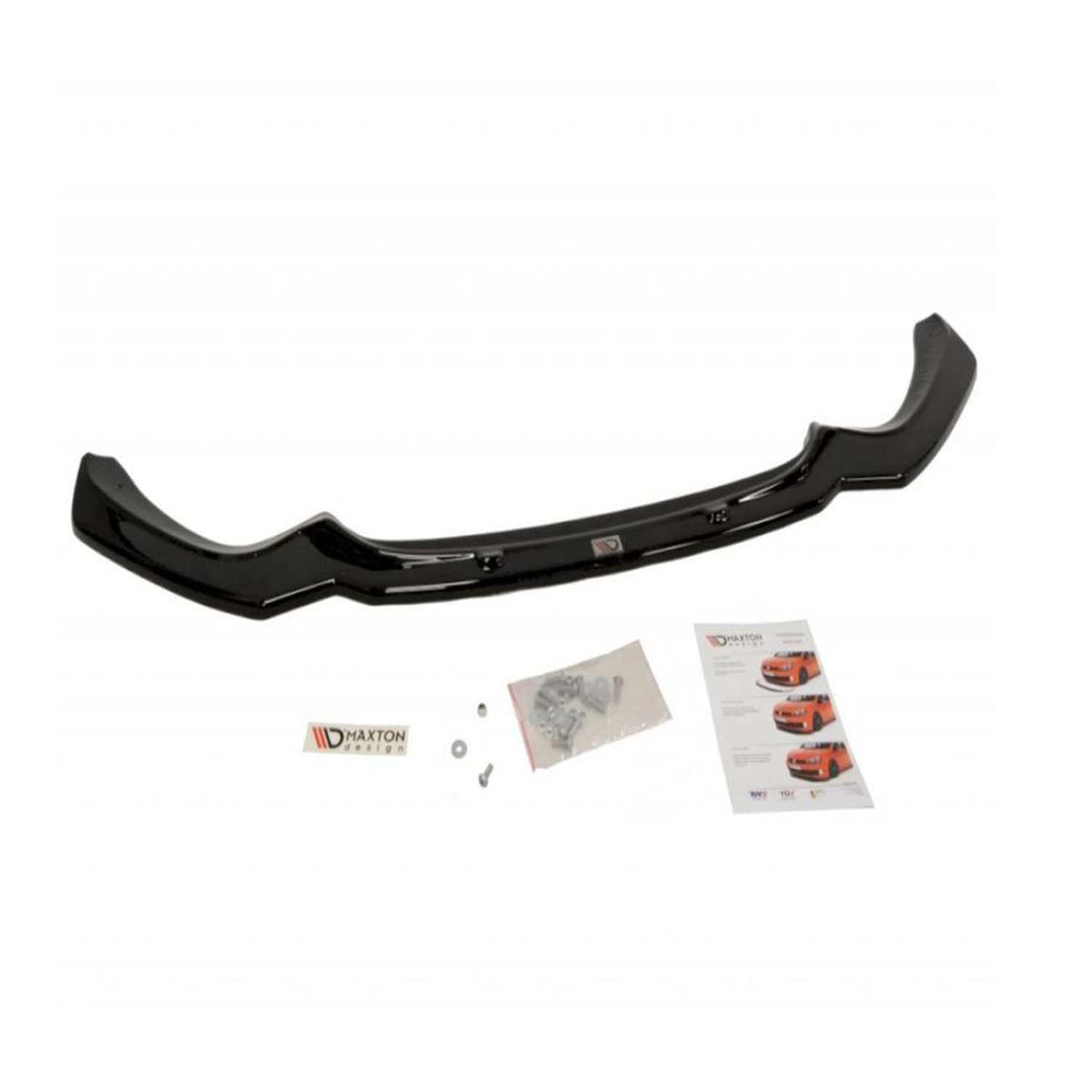 Maxton Front Splitter V1 BMW 1 F20/F21 M-Power Facelift (2015-19) In Gloss Black