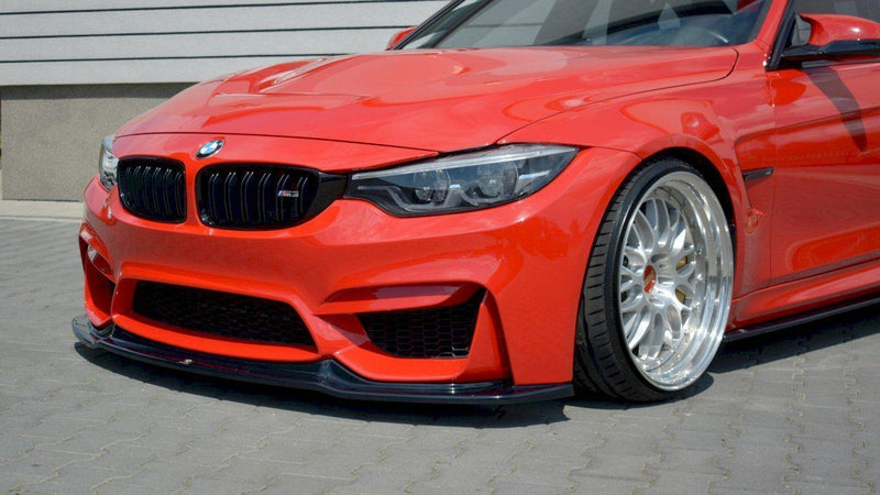 Maxton Front Splitter V.1 BMW M3 F80 (2014-18) In Gloss Black