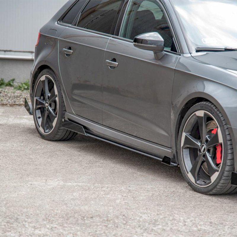Maxton Racing Side Skirt Splitters (+Flaps) Audi RS3 8V Sportback (2015-2016)