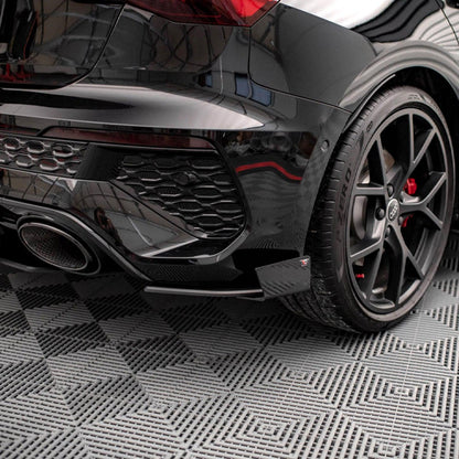 Maxton Rear Side Flaps Audi RS3 Sportback 8Y (2020-) in Gloss Black