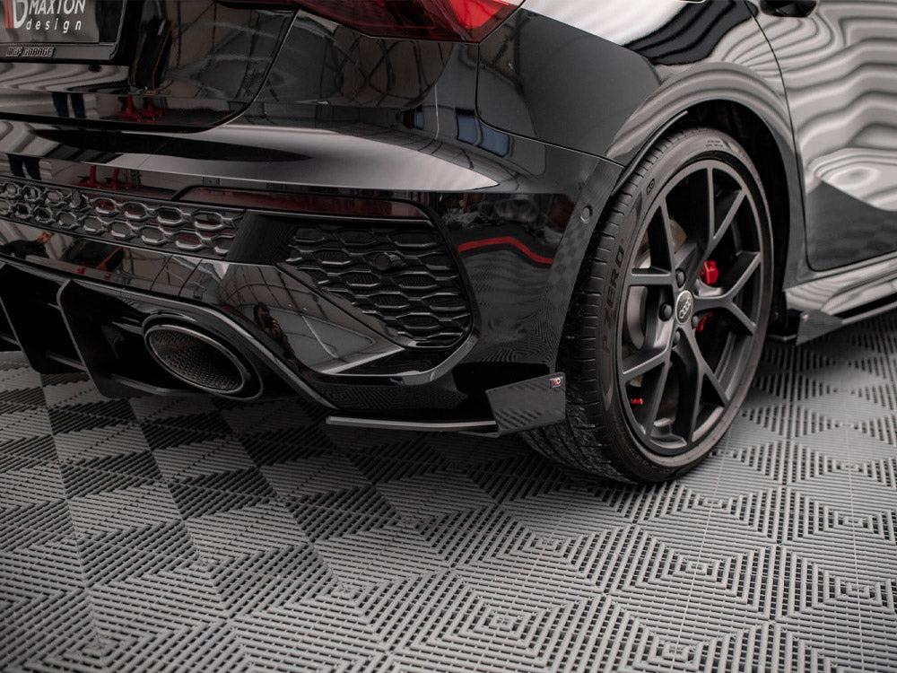 Maxton Rear Side Flaps Audi RS3 Sportback 8Y (2020-) in Gloss Black