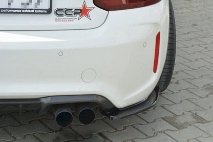 Maxton Rear Side Splitters BMW M2 F87 (2016-) In Gloss Black