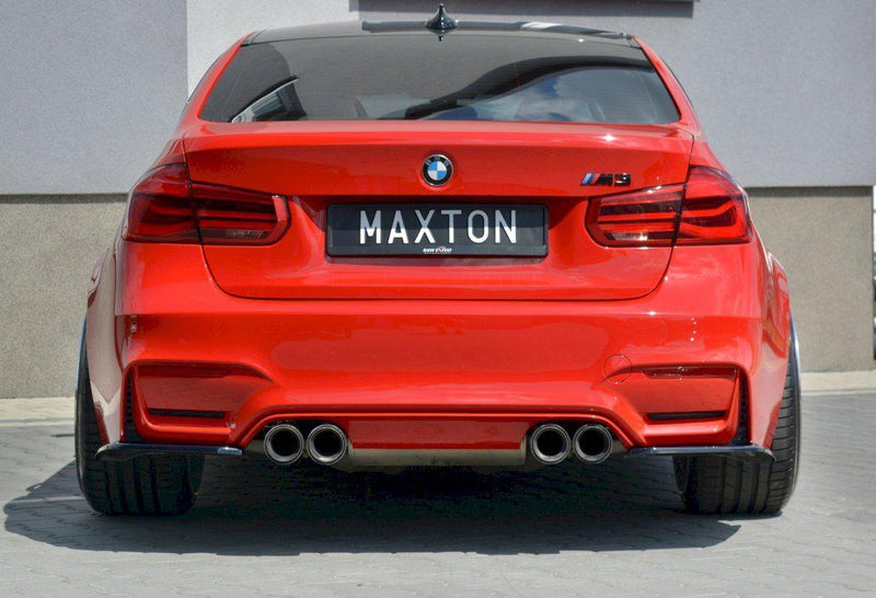 Maxton Rear Side Splitters V.1 BMW M3 F80 (2014-18) Gloss Black