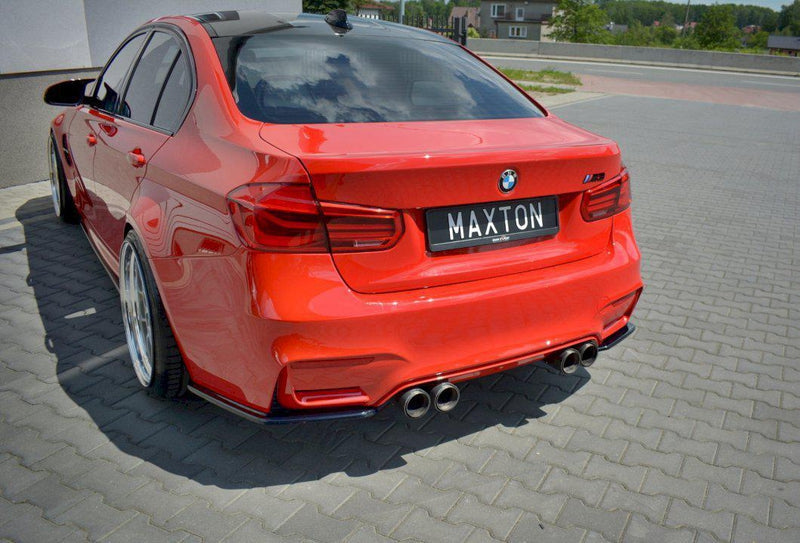 Maxton Rear Side Splitters V.1 BMW M3 F80 (2014-18) Gloss Black