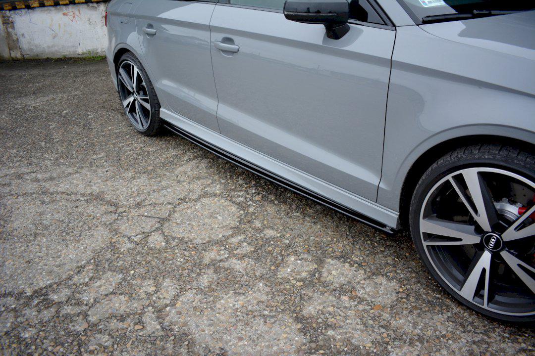 Maxton Side Skirts Diffusers Audi RS3 8V Facelift Sedan (2017-20)