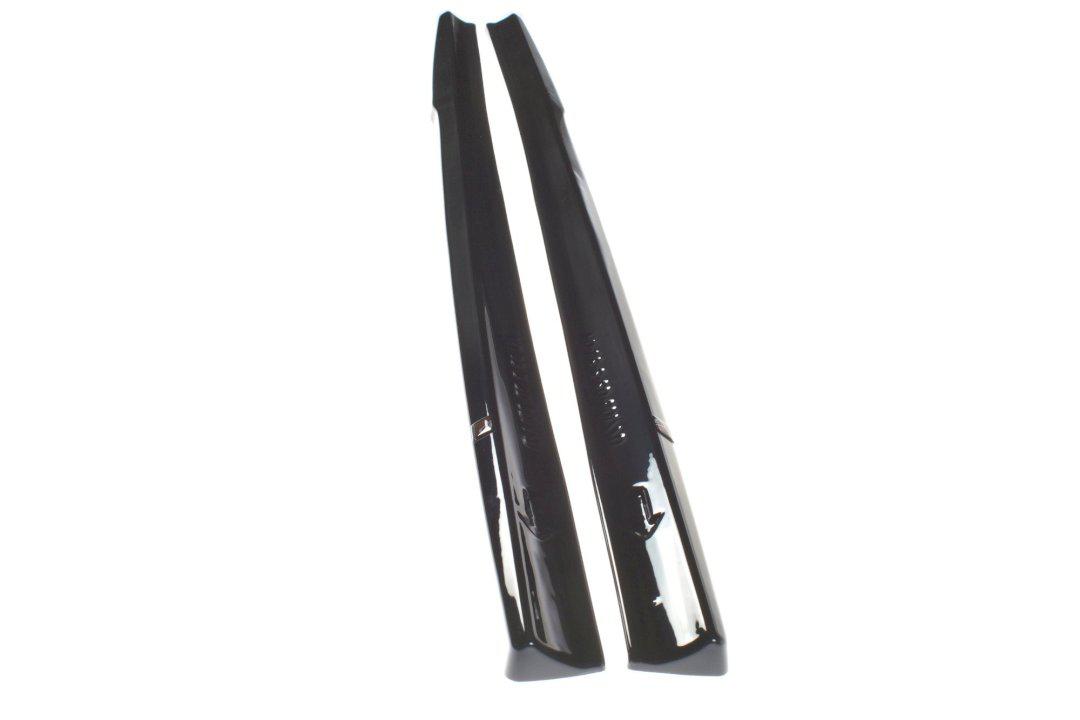 Maxton Side Skirts Diffusers Audi S3 / A3 S-Line 8V / 8V Fl Hatchback in Gloss Black