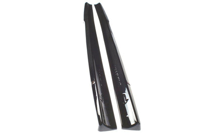 Maxton Side Skirts Diffusers Audi S3 / A3 S-Line 8V / 8V Fl Hatchback in Gloss Black