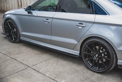 Maxton Side Skirts Diffusers V.2 Audi S3 Sedan 8V Facelift (2016-2020)