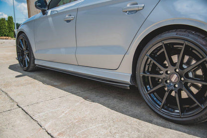 Maxton Side Skirts Diffusers V.2 Audi S3 Sedan 8V Facelift (2016-2020)