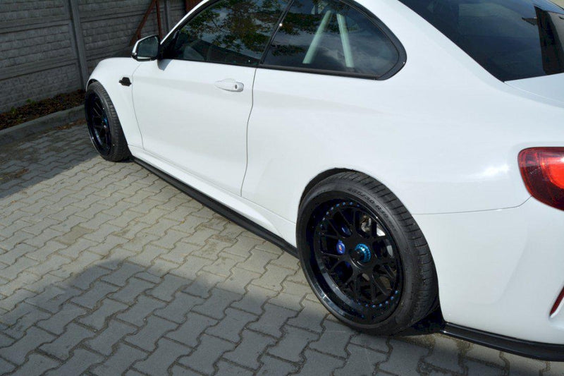 Maxton Side Skirts Splitters BMW M2 F87 (2016-) In Gloss Black