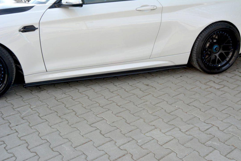 Maxton Side Skirts Splitters BMW M2 F87 (2016-) In Gloss Black