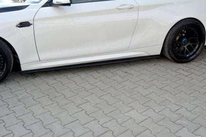 Maxton Side Skirts Splitters BMW M2 F87 (2016-) In Gloss Black