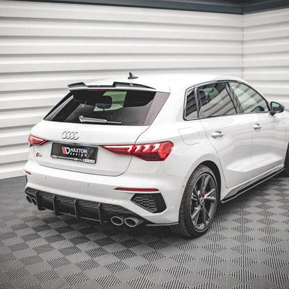 Maxton Spoiler Cap V.1 Audi RS3 / S3 / A3 S-Line Sportback 8Y (2020-) in Gloss Black