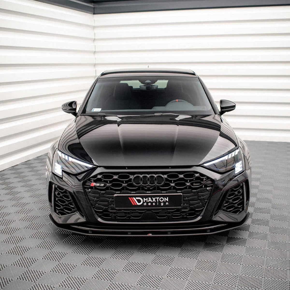 Maxton Street Pro Front Splitter Audi RS3 Sportback 8Y (2020-) in Black