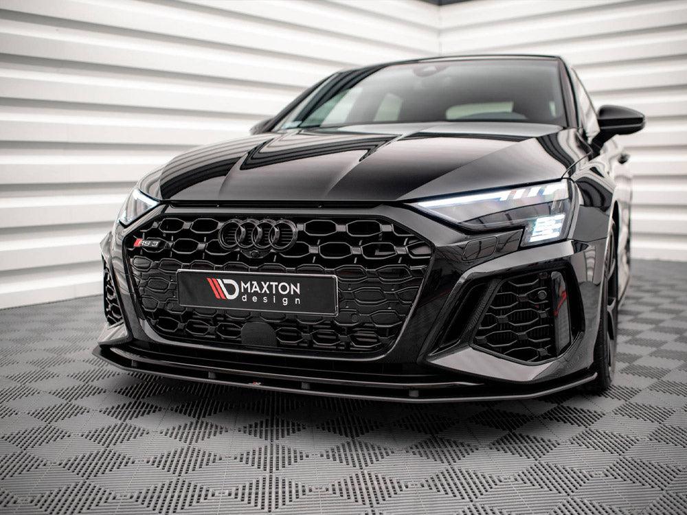 Maxton Street Pro Front Splitter Audi RS3 Sportback 8Y (2020-) in Black