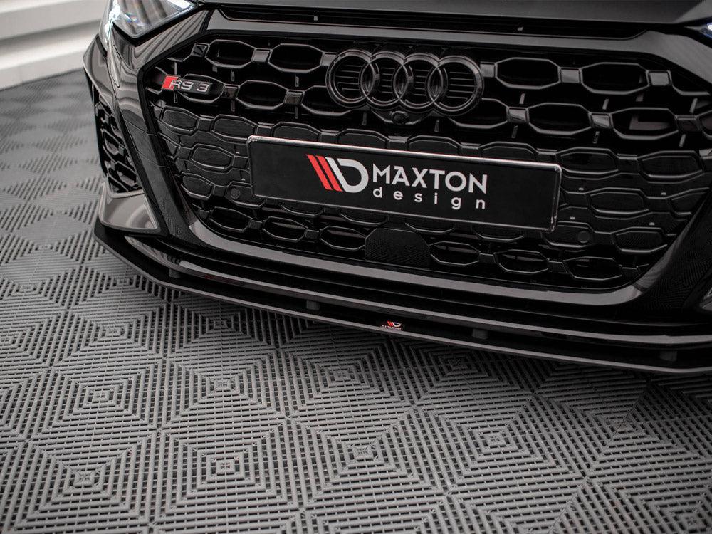 Maxton Street Pro Front Splitter Audi RS3 Sportback 8Y (2020-) in Black