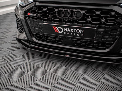 Maxton Street Pro Front Splitter Audi RS3 Sportback 8Y (2020-) in Black
