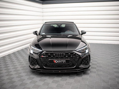 Maxton Street Pro Front Splitter Audi RS3 Sportback 8Y (2020-) in Black