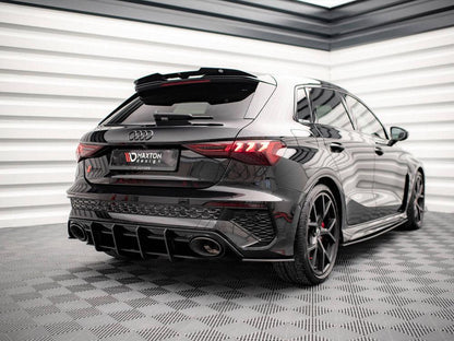 Maxton Street Pro Rear Diffuser Audi RS3 Sportback 8Y (2020-) in Black