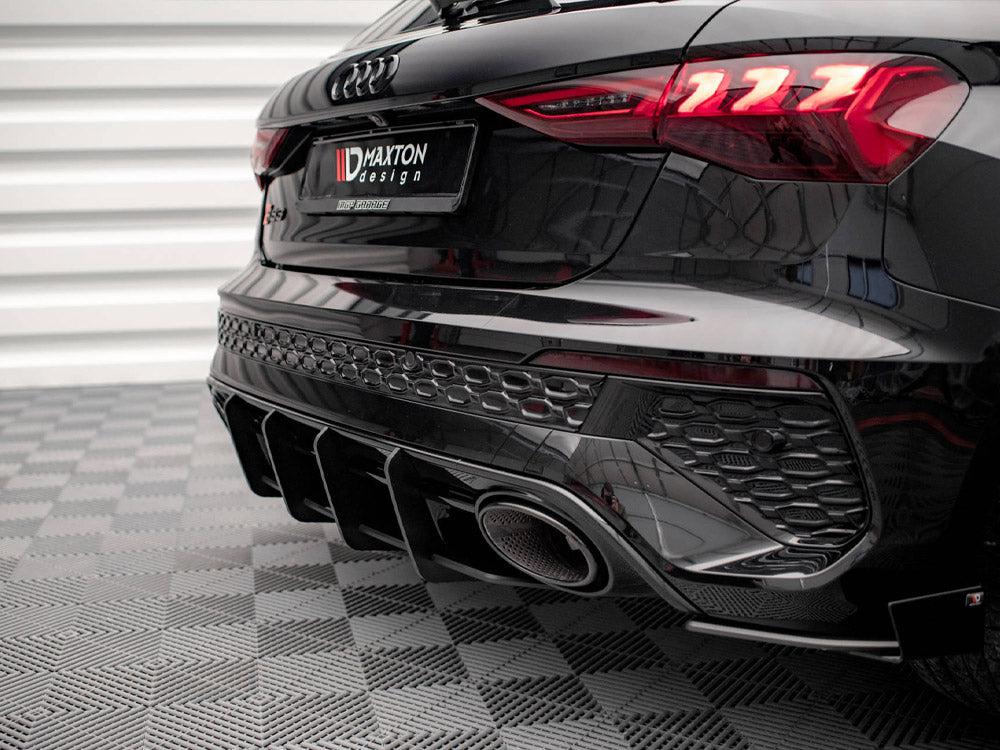 Maxton Street Pro Rear Diffuser Audi RS3 Sportback 8Y (2020-) in Black