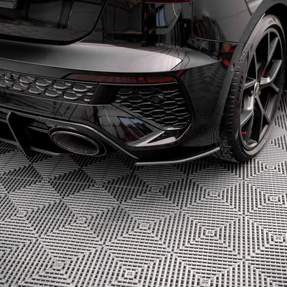 Maxton Street Pro Rear Side Splitters Audi RS3 Sportback 8Y (2020-) in Black