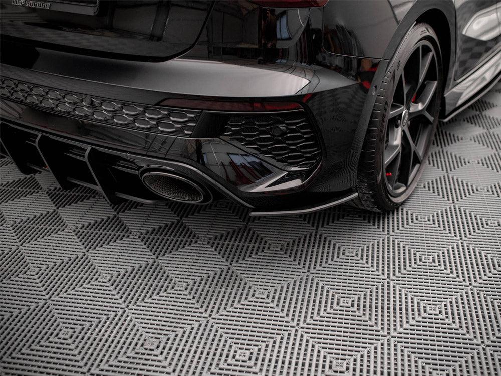 Maxton Street Pro Rear Side Splitters Audi RS3 Sportback 8Y (2020-) in Black