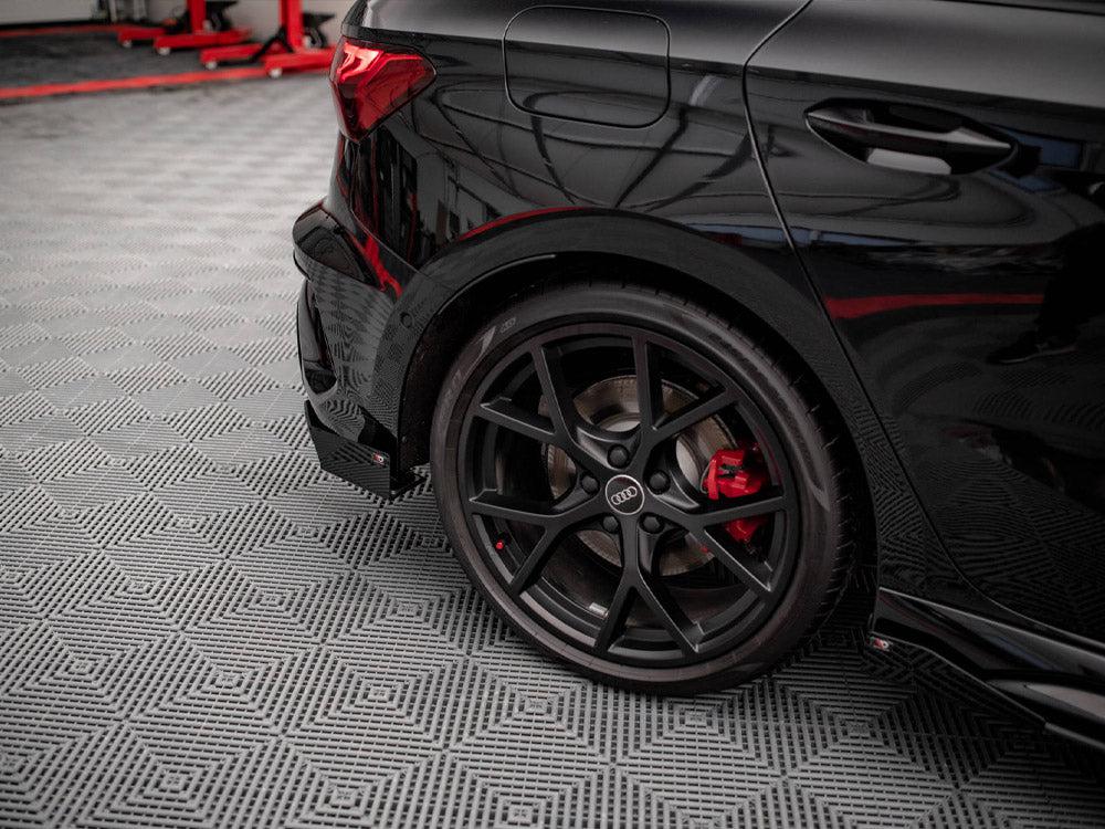 Maxton Street Pro Rear Side Splitters (+Flaps) AUDI RS3 Sportback 8Y (2020-)