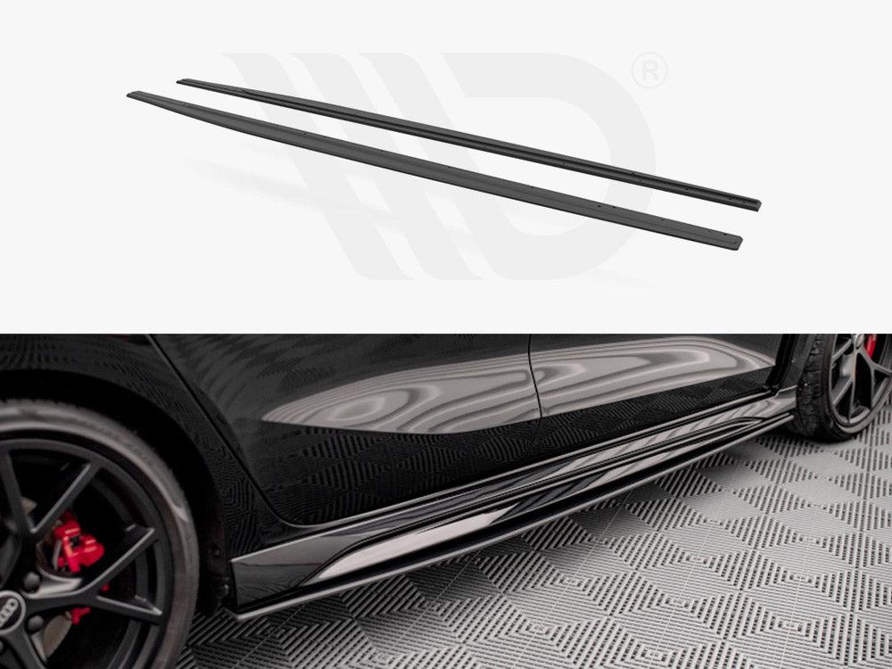 Maxton Street Pro Side Skirts Diffusers AUDI RS3 Sportback 8Y (2020-) in Black