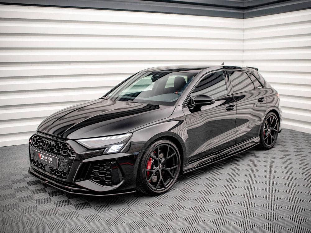Maxton Street Pro Side Skirts Diffusers AUDI RS3 Sportback 8Y (2020-) in Black