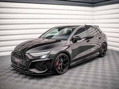 Maxton Street Pro Side Skirts Diffusers AUDI RS3 Sportback 8Y (2020-) in Black