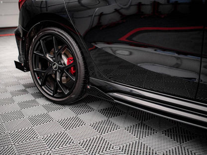 Maxton Street Pro Side Skirts Diffusers (+Flaps) AUDI RS3 Sportback 8Y (2020-) in Black