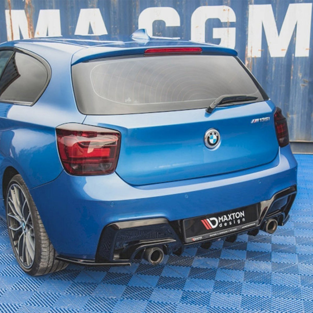 Maxton Design BMW M135i Pre-LCI Rear Side Splitters V2 In Gloss Black (F20)