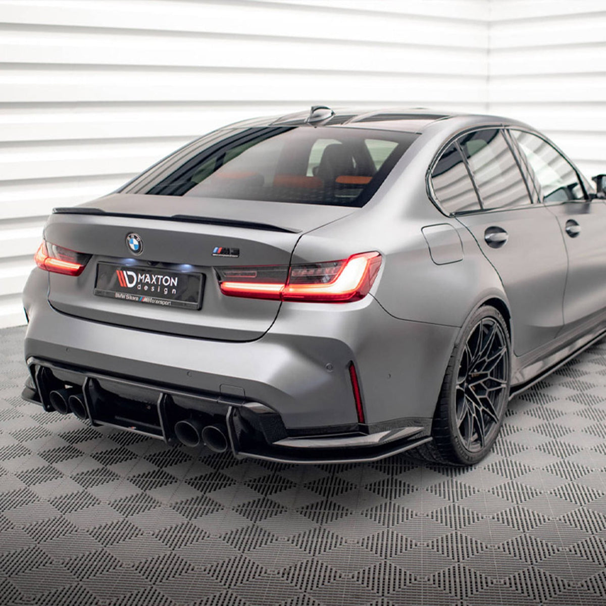 Maxton Design BMW M3 Street Pro Rear Side Splitters In Black (G80)