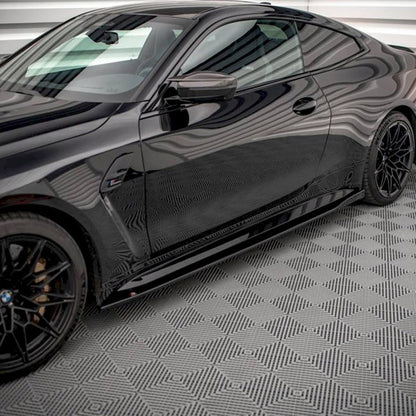 Maxton Design BMW M4 V1 Side Skirts In Gloss Black (G82/G83)