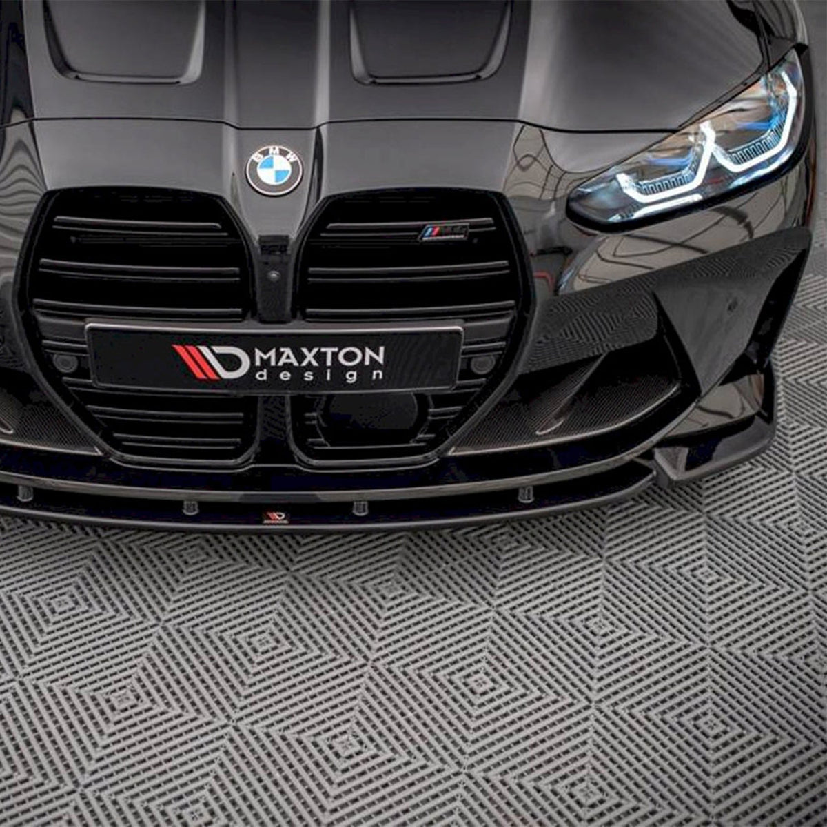 Maxton Design BMW M3/M4 V3 Front Splitter In Gloss Black (G80/G81/G82/G83)