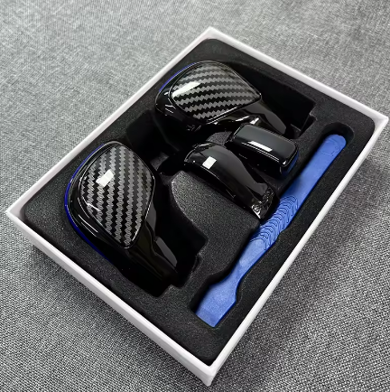 Carbon Fiber Texture DSG Shift Knob Gear Side Cover DSG Emblem For VW Golf 6 golf 7 R GTI Passat B7 B8 CC R20 Jetta MK6 GLI