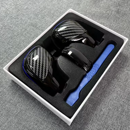Carbon Fiber Texture DSG Shift Knob Gear Side Cover DSG Emblem For VW Golf 6 golf 7 R GTI Passat B7 B8 CC R20 Jetta MK6 GLI