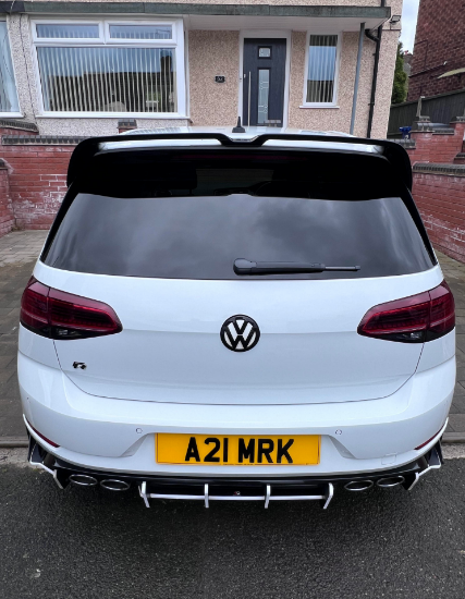 Black & White Rear Badge for VW Golf Mk7